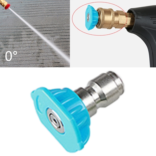 

High Pressure Car Wash Gun Jet Nozzle Washer Accessories, Nozzle Angle: 0 Degree Big Hole, Blue