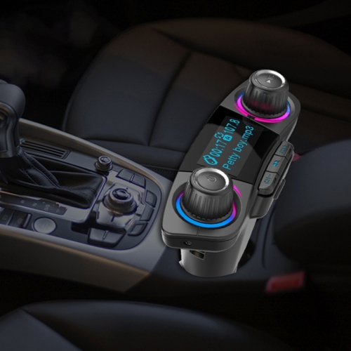 

BT06 Dual USB Charging Smart Bluetooth 4.0 + EDR FM Transmitter MP3 Music Player Car Kit with 1.3 inch LED Screen, Support Bluetooth Call, TF Card & U Disk
