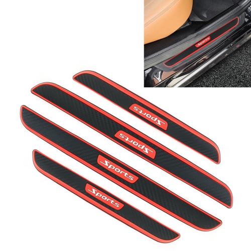 

Universal Car Door Threshold Black Red Edge Decoration Strip Stickers