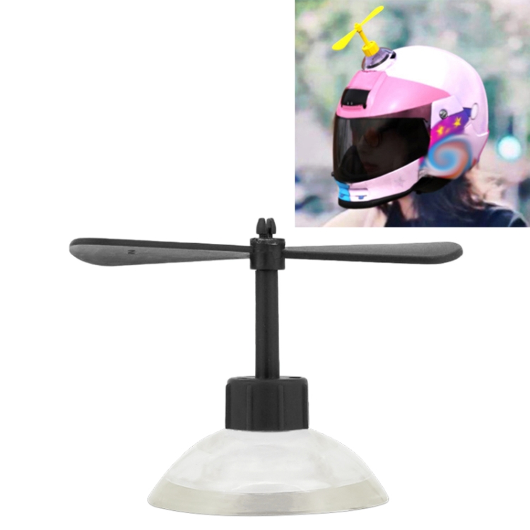 

Motorcycle Helmet Take-copter Decoration Motorbike Helmet Suction Cups Rotate Horns Decoration(Black)