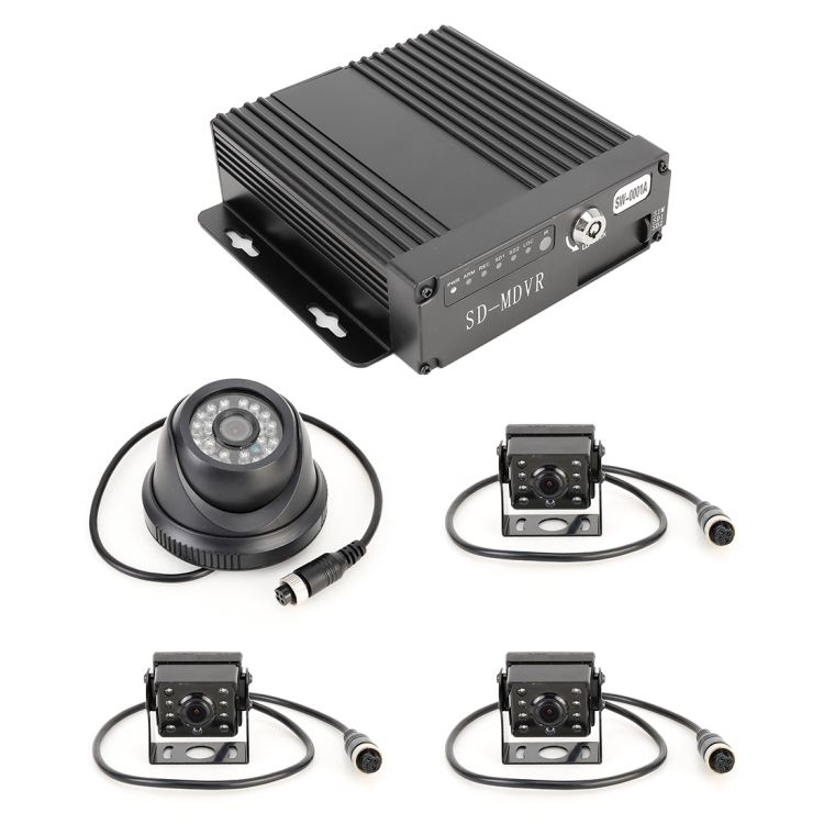 

Truck 360 Degree Real-time Monitoring 4 CH SD Real-time 720P 1280*720 Pixels SD Mobile DVR, Support SD Card(Max 128G), without Monitor
