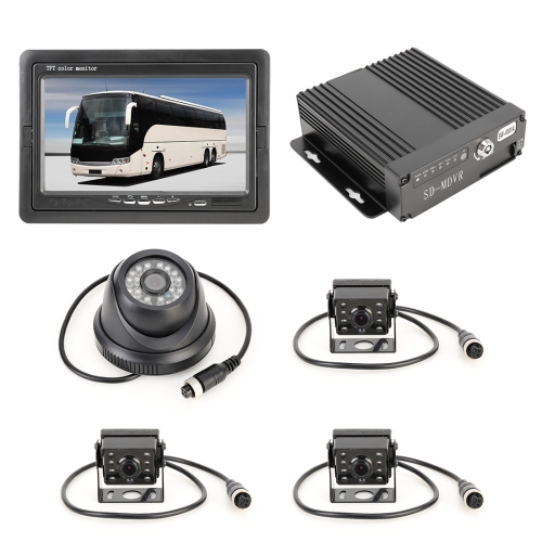 

Truck 360 Degree Real-time Monitoring 4 CH SD Real-time 720P 1280*720 Pixels SD Mobile DVR, Support SD Card(Max 128G), with Monitor