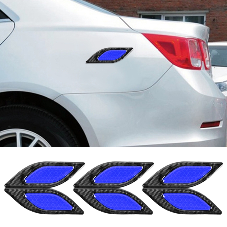 

6 PCS Car Luminous Anti-collision Strip Protection Guards Trims Stickers (Blue)
