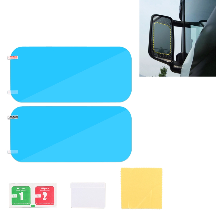 

Truck PET Rearview Mirror Protective Window Clear Anti-fog Waterproof Rain Shield Film