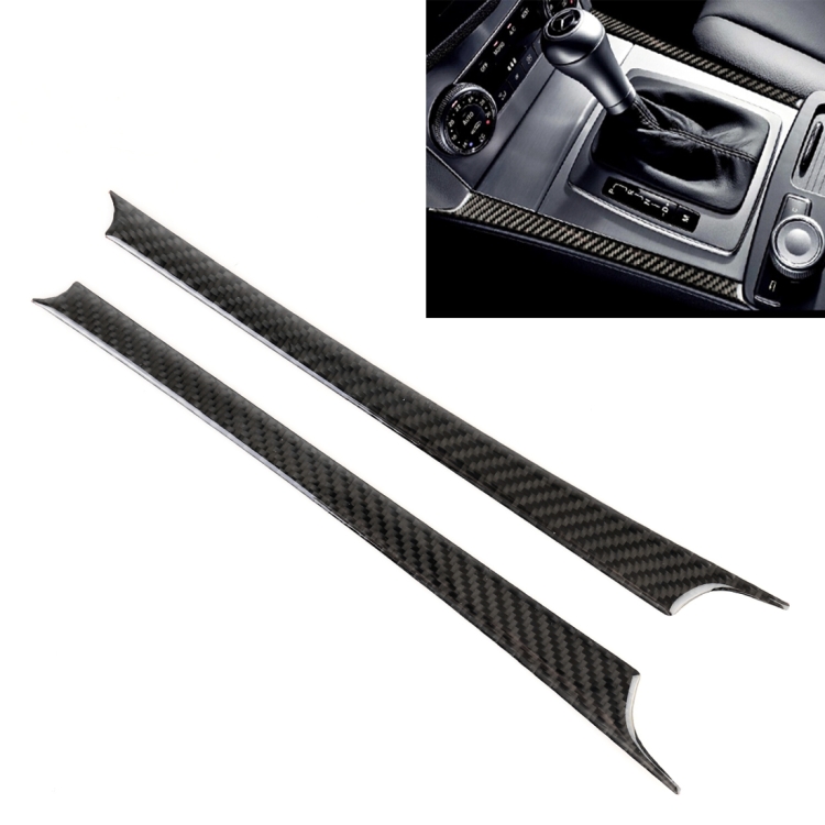 

2 PCS Car Gear Side Strip Carbon Fiber Decorative Sticker for Mercedes-Benz W204