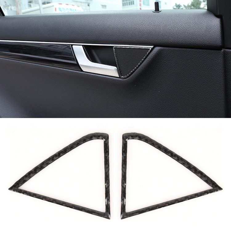

2 PCS Car Rear Horn Panel Carbon Fiber Decorative Sticker for Mercedes-Benz W204