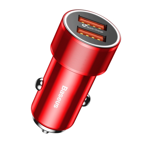 

Baseus CAXLD-B01 36W Dual USB QC 3.0 Flash Car Charger, For iPhone, Galaxy, Sony, Lenovo, HTC, Huawei, and other Smartphones(Red)