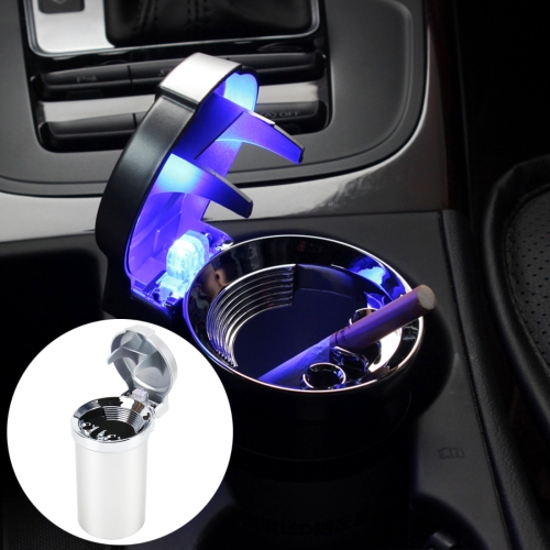

Universal Portable Heat Resistant ABS Component Car Auto Stainless Steel Trash Rubbish Bin Ashtray with High Brigtness LED for Most Car Cup Holder