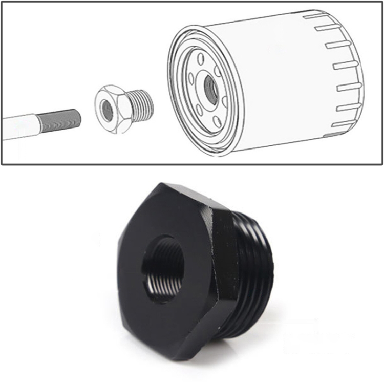 

Car Oil Filter Adapters 3/4NPT to 1/2-28 Threaded Joints