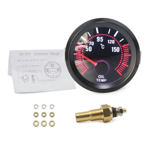 

52mm 12V Universal Car Modified Oil Temperature Gauge