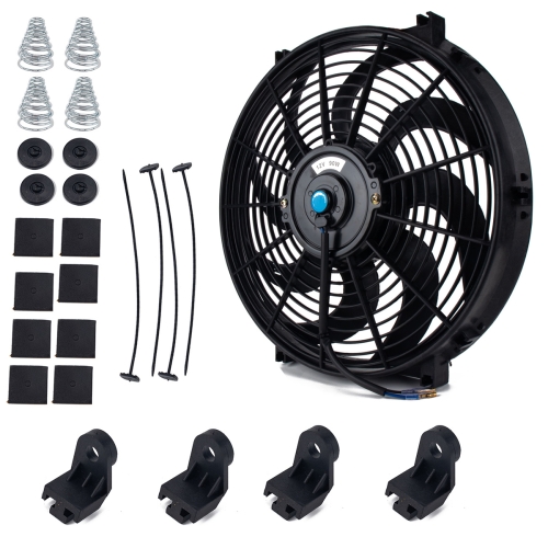 

12V 80W 14 inch Car Cooling Fan High-power Modified Tank Fan Cooling Fan Powerful Auto Fan Mini Air Conditioner for Car