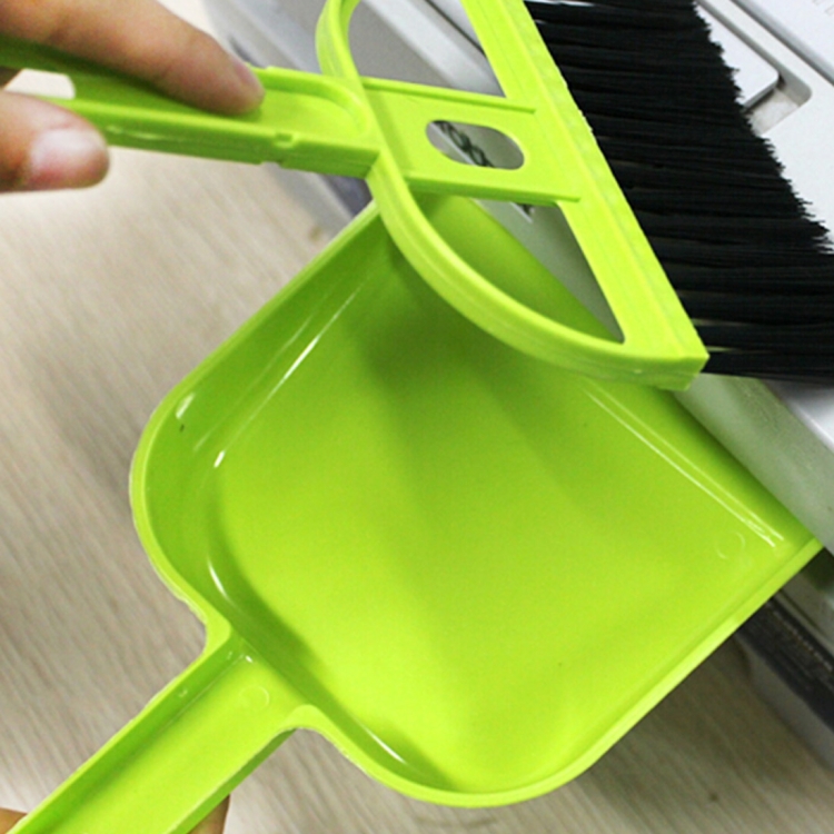 

Mini Desktop Car Keyboard Sweep Cleaning Brush Small Broom Dustpan Set(Green)