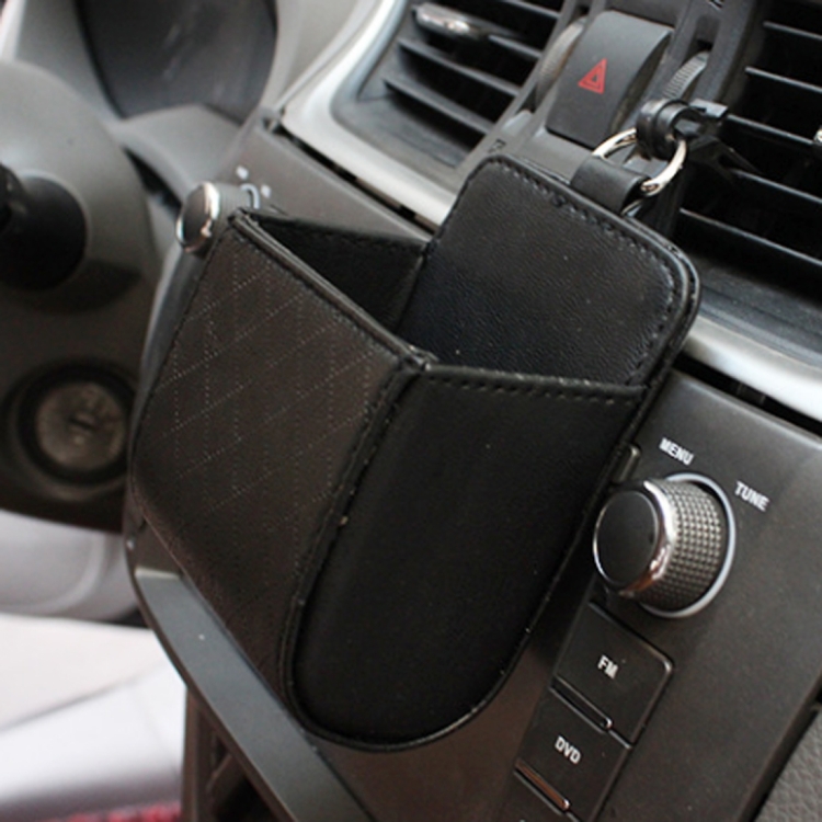 

Car Air Vent Mobile Cellphone Pocket Bag Pouch Box Storage Organizer Carrying Case(Black)
