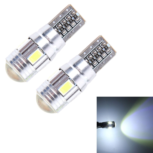 

2PCS T10 3W White Light 6 SMD 5630 LED Error-Free Canbus Car Clearance Lights Lamp, DC 12V