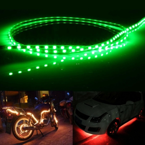 

5 PCS 45 LED 3528 SMD Waterproof Flexible Car Strip Light for Car Decoration, DC 12V, Length: 90cm(Green Light)