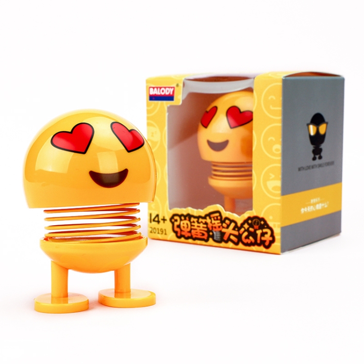 

Car Interior Simulation Shaking Head Toy Swinging Emoji Expression Decor Ornament 2019-5