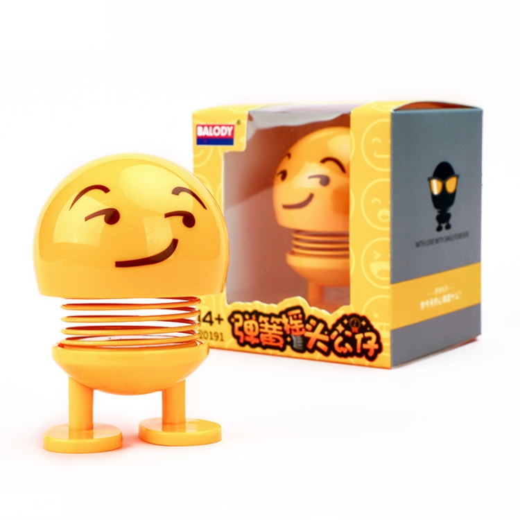 

Car Interior Simulation Shaking Head Toy Swinging Emoji Expression Decor Ornament 20191-3