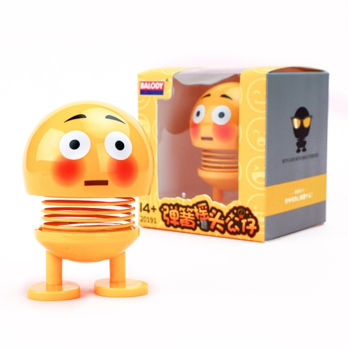 

Car Interior Simulation Shaking Head Toy Swinging Emoji Expression Decor Ornament 20191-1