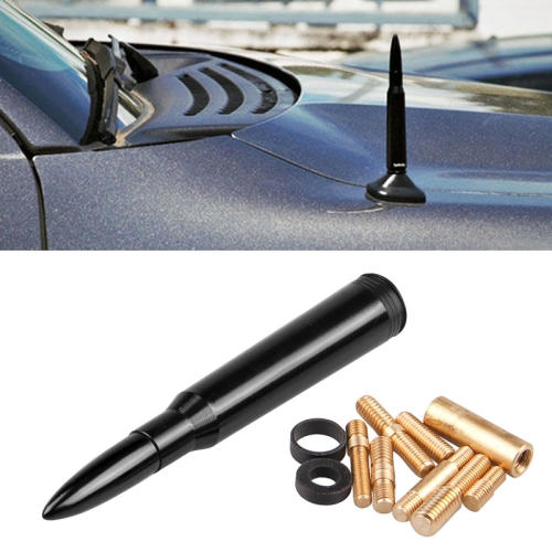 

50 Cal Caliber Bullet Shape Modified Car Antenna Aerial, Length: 138mm (Black)