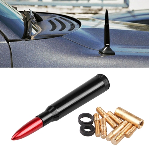 

50 Cal Caliber Bullet Shape Modified Car Antenna Aerial, Length: 138mm (Red)