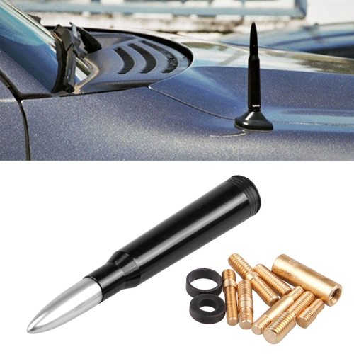 

50 Cal Caliber Bullet Shape Modified Car Antenna Aerial, Length: 138mm (Silver)