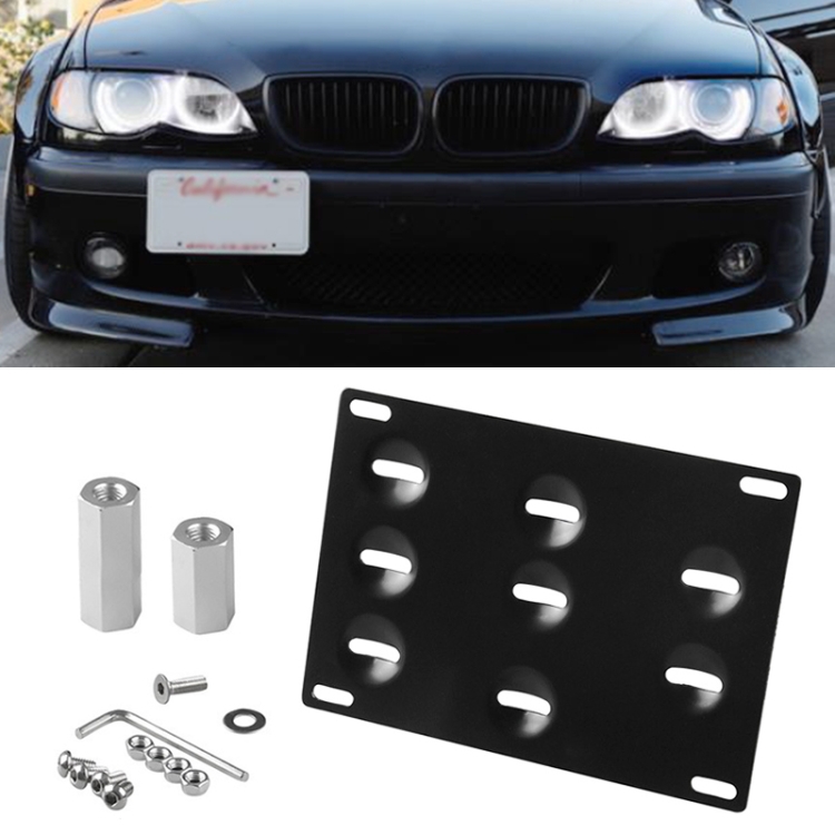 

Car Front Bumper Tow Hook License Plate Mounting Bracket Holder for Subaru
