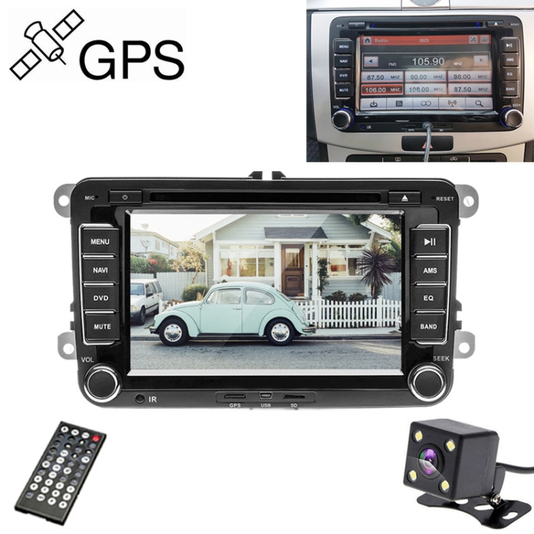 

K0212 HD 7 inch Car Rear View Mirror Monitor Camera DVD Player GPS Navigation Player Stereo Radio for Volkswagen, South America Map