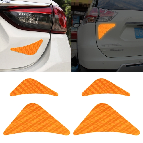 

4 PCS Car Wheel Eyebrow Reflect Warning Sticker Outside Sticker