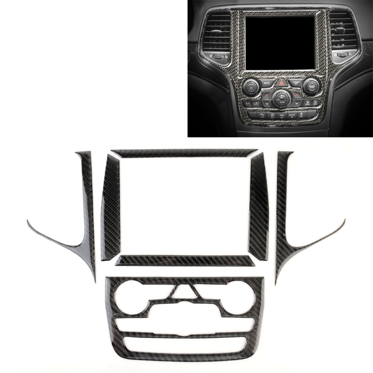 

Car Central Control Navigation Carbon Fiber Decorative Sticker for Jeep Grand Cherokee