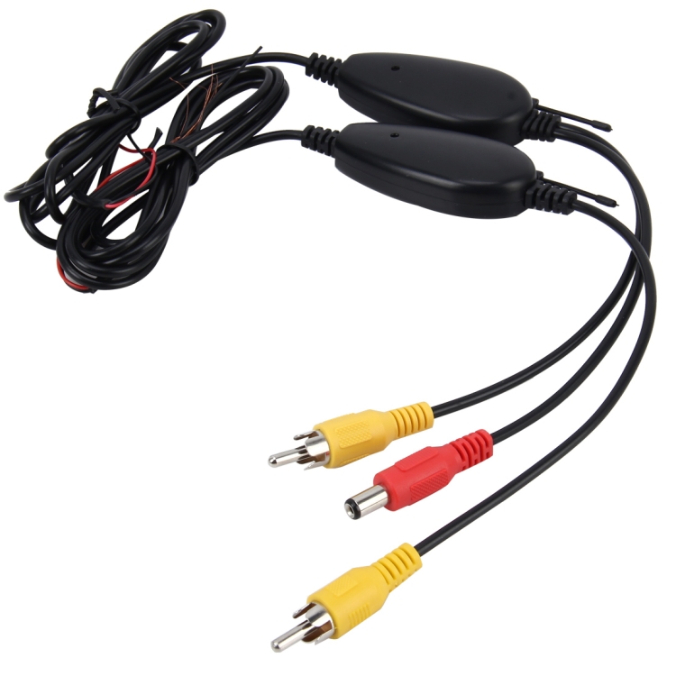 

2 PCS 2370MHZ Transmit / Receive Frequency Portable Navigation Wireless Rear View System Wireless Video Transmitter Receiver for Car Rear View Backup Camera Car Back View Monitor System
