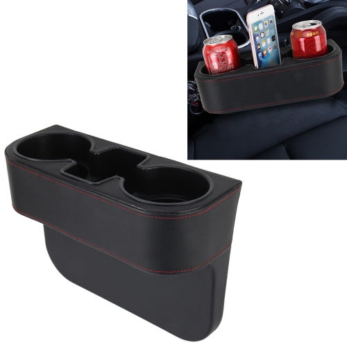 

Car Seat Crevice Storage Box Cup Drink Holder Auto Pocket Stowing Tidying for Phone Pad Card Coin Case Car Accessories(Black)