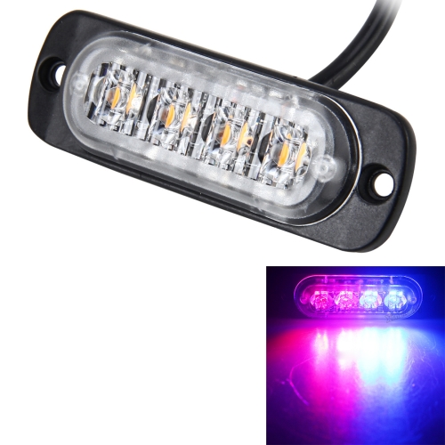 

DC 12V-24V 2W 4LEDs SMD-2835 Lamps 17 Flash Patterns 3 Lines Car Flash Lamp Waterproof Car Truck Emergency Strobe Flash Warning Light, Cable Length: 90cm