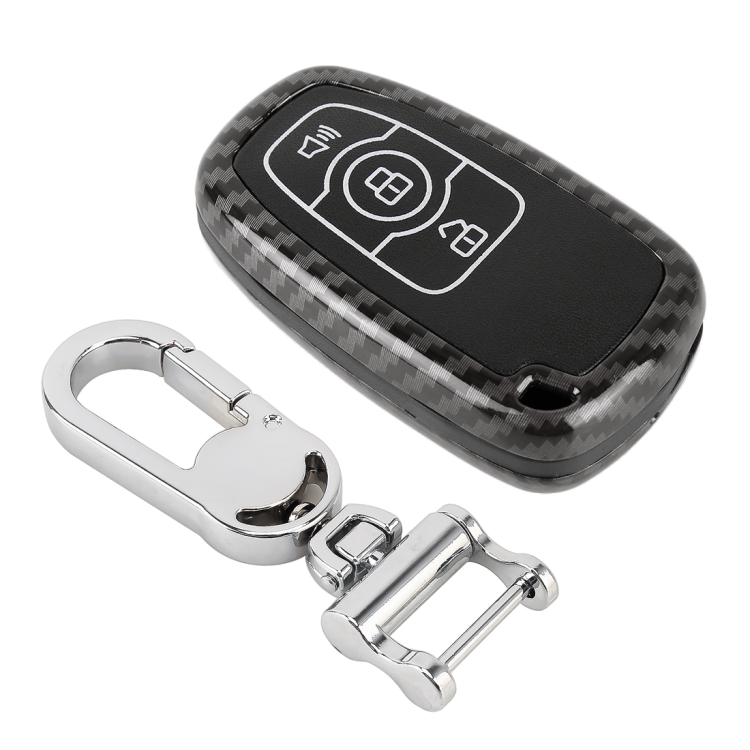 

Carbon Fiber Texture Car Key Protective Cover for Haval H6 (Black)