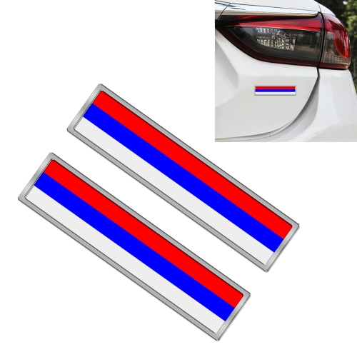 

2 PCS Russian Flag Pattern Rectangle Car-Styling Sticker Random Decorative Sticker