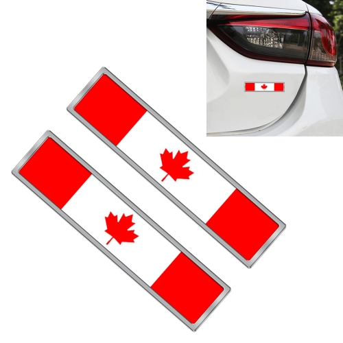 

2 PCS Canadian Flag Pattern Rectangle Car-Styling Sticker Random Decorative Sticker