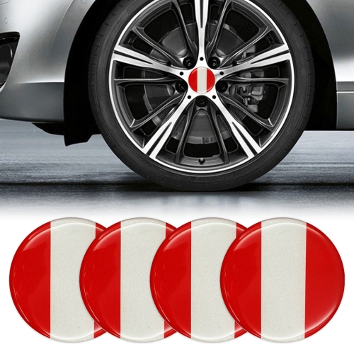 

4 PCS Car-Styling Peruvian Flag Pattern Metal Wheel Hub Decorative Sticker, Diameter: 5.8cm