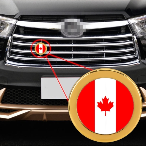 

Car-Styling Canadian Flag Pattern Metal Front Grille Grid Insect Net Decorative Sticker Random Sticker, Diameter: 5.4cm (Gold)