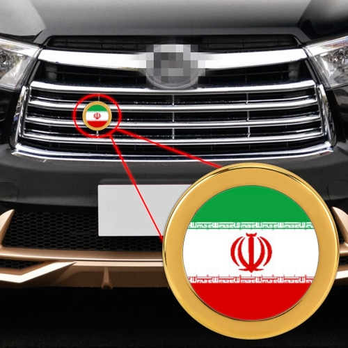 

Car-Styling Iranian Flag Pattern Metal Front Grille Grid Insect Net Decorative Sticker Random Sticker, Diameter: 5.4cm (Gold)