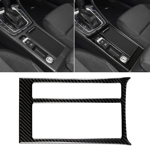 

Car Carbon Fiber Water Cup Panel Decorative Sticker for Volkswagen Golf 7 2013-2017