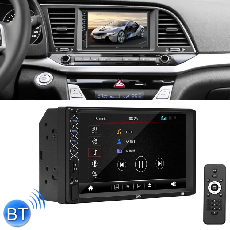 

N6 7 inch Double DIN HD Universal Car Radio Receiver MP5 Player, Support FM & Bluetooth & Phone Link with Remote Control