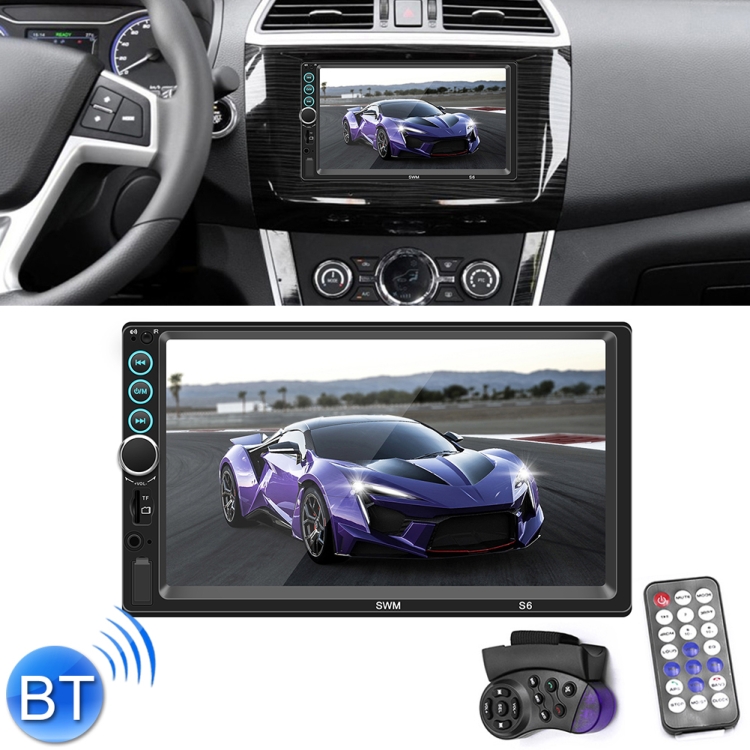 

S6 7 inch HD Universal Car Radio Receiver MP5 Player, Support FM & Bluetooth & TF Card & Phone Link with Remote Control