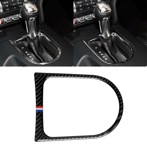 

Car USA Color Carbon Fiber Shift Frame Decorative Sticker for Ford Mustang 2015-2017