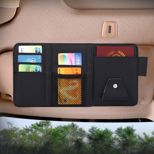 

Universal Car Sun Visor Board Paper Tissue Box CD Storage Case Holder Card Bag Organizer (Black)