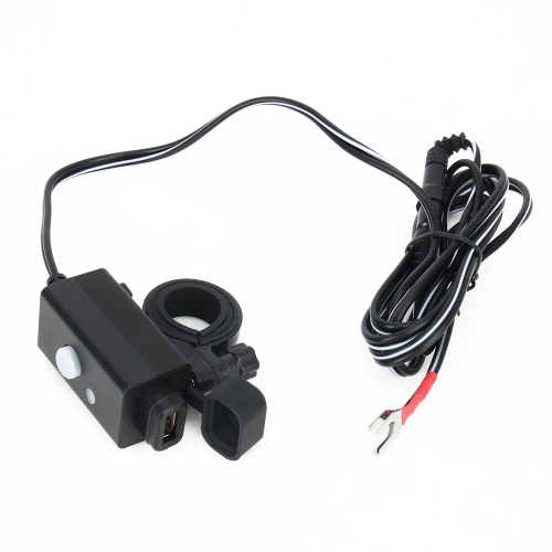 

Waterproof Motorcycle USB Phone Charger Adapter with Power Switch 5V Single Ports Smart Charging Power Socket, for Phone, Tablets, GPS