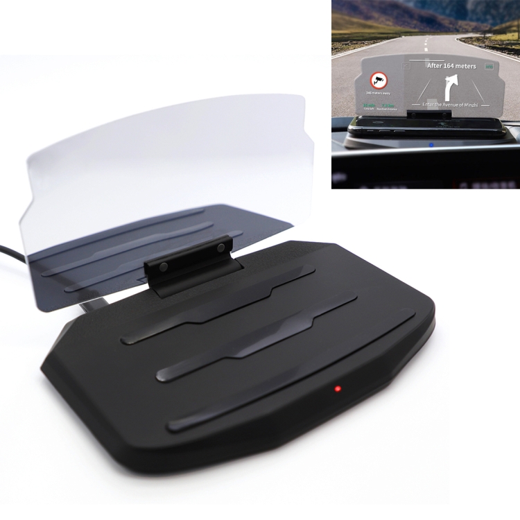 

Wireless Charging HUD Bracket Navigation Reflector Holder, For iPhone X, iPhone 8 / 8 Plus, Galaxy S9 ect. Wireless Standard Smartphones