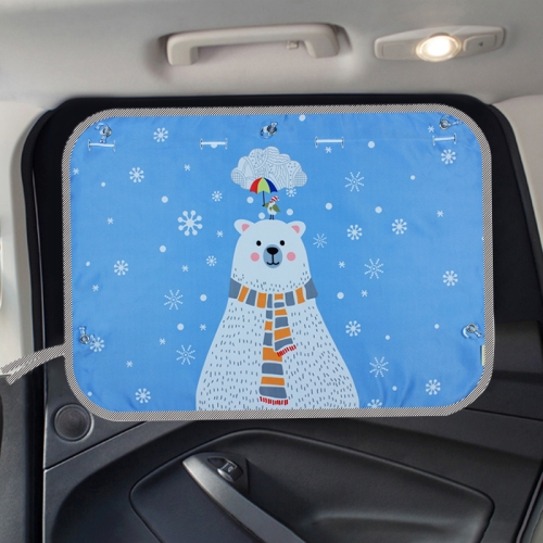 

Snow Bear Pattern Car Large Rear Window Sunscreen Insulation Window Sunshade Cover, Size: 70*50cm