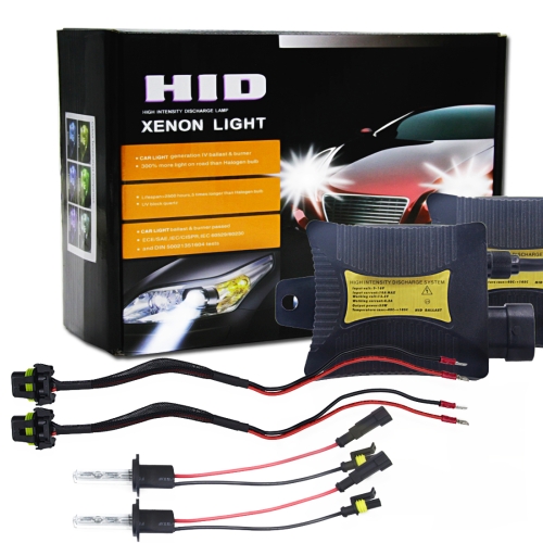 

55W H7 4300K HID Xenon Light Conversion Kit with Slim Ballast High Intensity Discharge Lamp, Warm White