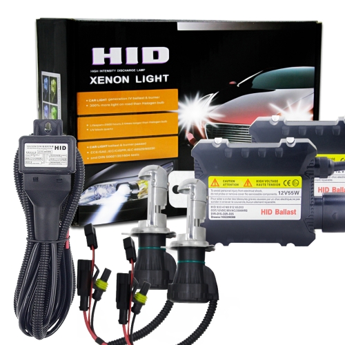 

55W H4/HB2/9003 4300K HID Xenon Light Conversion Kit with High Intensity Discharge Alloy Ballast, Warm White