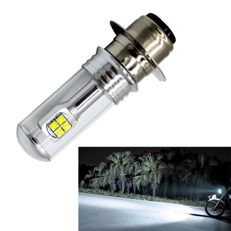 

Motorcycle Headlights 750LM 6000K White H6M/P15D 40W 8-LED Bulbs, DC 12-24V
