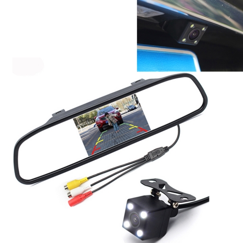 

PZ603 Car Video Monitor HD Auto Parking LED Night Vision CCD Reverse Rear View Camera with 4.3 inch Car Rear View Mirror